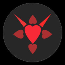 Etiqueta engomada de los corazones pegatinas