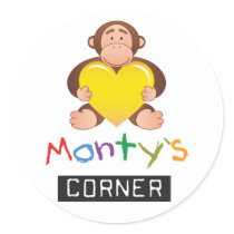 Etiqueta engomada de Monty pegatinas