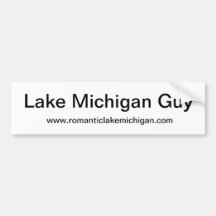 Etiqueta engomada de parachoques del lago Michigan Pegatina De Parachoque