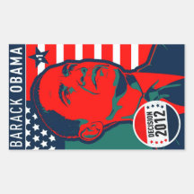 Etiqueta engomada Obama 2012 de la reelección