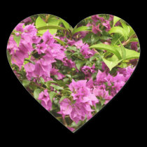 Etiqueta engomada púrpura tropical del corazón del pegatinas