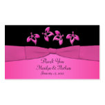 Etiqueta floral del favor del boda del negro y del plantilla de tarjeta de negocio