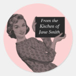 Etiqueta retra de la cocina