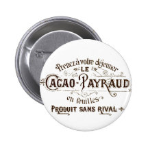 Etiqueta tipográfica francesa del chocolate del vi pin