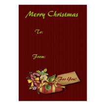 Etiquetas del regalo de las Felices Navidad Tarjeta De Visita
