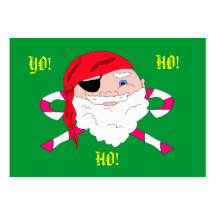 Etiquetas del regalo de Santa del pirata de Yo Ho  Tarjeta De Negocio