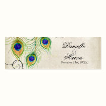 Etiquetas del regalo del favor - plumas del pavo r tarjetas de negocio