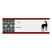 Etiquetas del regalo del galgo plantilla de tarjeta de negocio