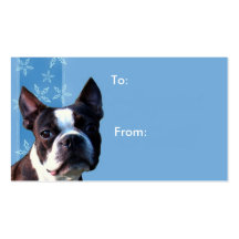 Etiquetas del regalo del terrier de Boston del nav Tarjetas De Visita