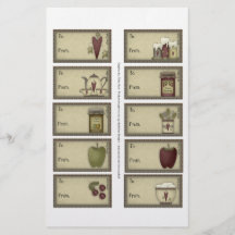 Etiquetas en una hoja - 10 diseños del regalo de l tarjeton