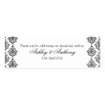 Etiquetas florales del favor del boda del damasco  tarjetas de visita