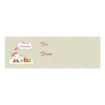 Etiquetas lindas del muñeco de nieve del dibujo an plantilla de tarjeta personal