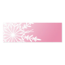 Etiquetas rosadas del regalo del copo de nieve tarjeta de visita