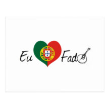 Eu Amo Fado Cartoes Postais