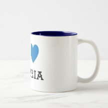 Eu love Galicia Azul Tazas