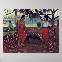 Eugene Enrique Paul Gauguin - I Raro Te Oviri Posters