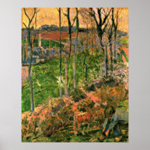Eugene Enrique Paul Gauguin - Pont-Aven Bretaña Poster