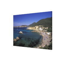 Europa, España, Balearics, Ibiza, Cala de Impresión En Lienzo Estirada