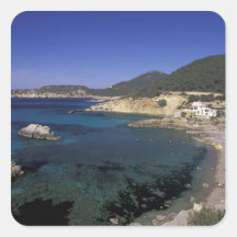 Europa, España, Balearics, Ibiza, Cala de Pegatina Cuadradas