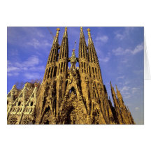 Europa, España, Barcelona, Sagrada Familia Tarjetón