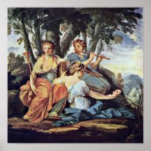 Eustache Le Sueur - Euterpe y Thalia de las musas Impresiones