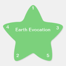Evocación de la tierra pegatinas forma de estrella
