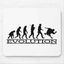 Evolución - andando en monopatín - varón alfombrillas de ratones