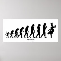 Evolución darvinista del poster del arte del "GOLP