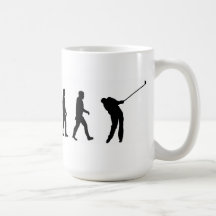 evolución de golfing del golfista del golf del hom tazas de café