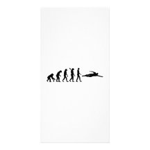 Evolución de la natación tarjeta fotografica personalizada