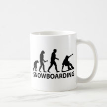 Evolución de la snowboard tazas de café