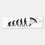 Evolución de lanzarse en paracaídas pegatina de parachoque