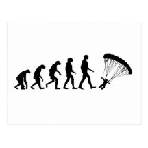 Evolución de lanzarse en paracaídas postales