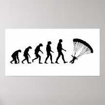 Evolución de lanzarse en paracaídas impresiones