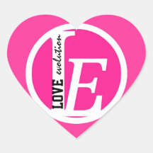 Evolución del AMOR Pegatina De Corazon
