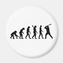 Evolución del béisbol imán de nevera