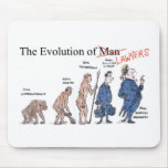 Evolución del cojín de ratón del hombre tapetes de ratón
