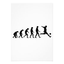 Evolución del fútbol invitacion personalizada