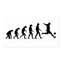 Evolución del fútbol plantilla de tarjeta de visita