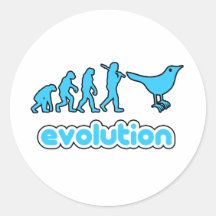 Evolución del gorjeo etiqueta redonda