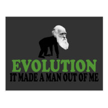 Evolución del hombre tarjeta postal