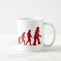 Evolución del robot del hombre en el robot tazas