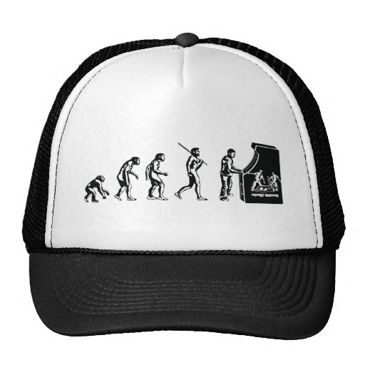 Evolución del videojugador - friki de la arcada de gorro