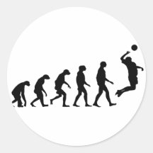 Evolución del voleibol etiquetas redondas