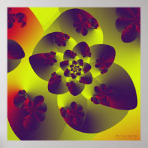 "Evolución floral: " Impresión mágica en colores p Posters