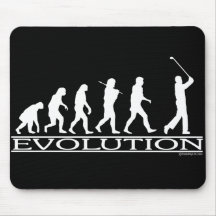 Evolución - hombre - golf tapetes de ratones