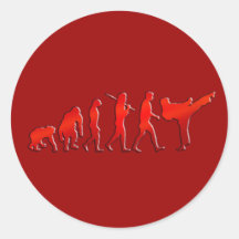 Evolución mezclada de los artistas de los artes ma pegatina redonda