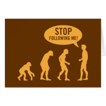 ¡evolución - pare el seguir de mí! felicitaciones