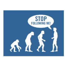 ¡evolución - pare el seguir de mí! tarjetas postales
