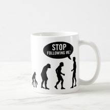 ¡evolución - pare el seguir de mí! tazas de café